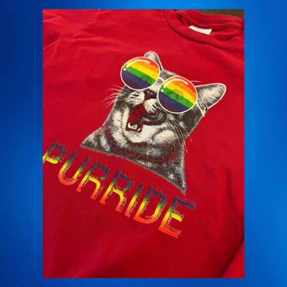 PUURIDE Pride Rainbow Cat T-Shirt — Fun, Fierce & Fabulous! 🌈🐱 - Picture 4 of 5